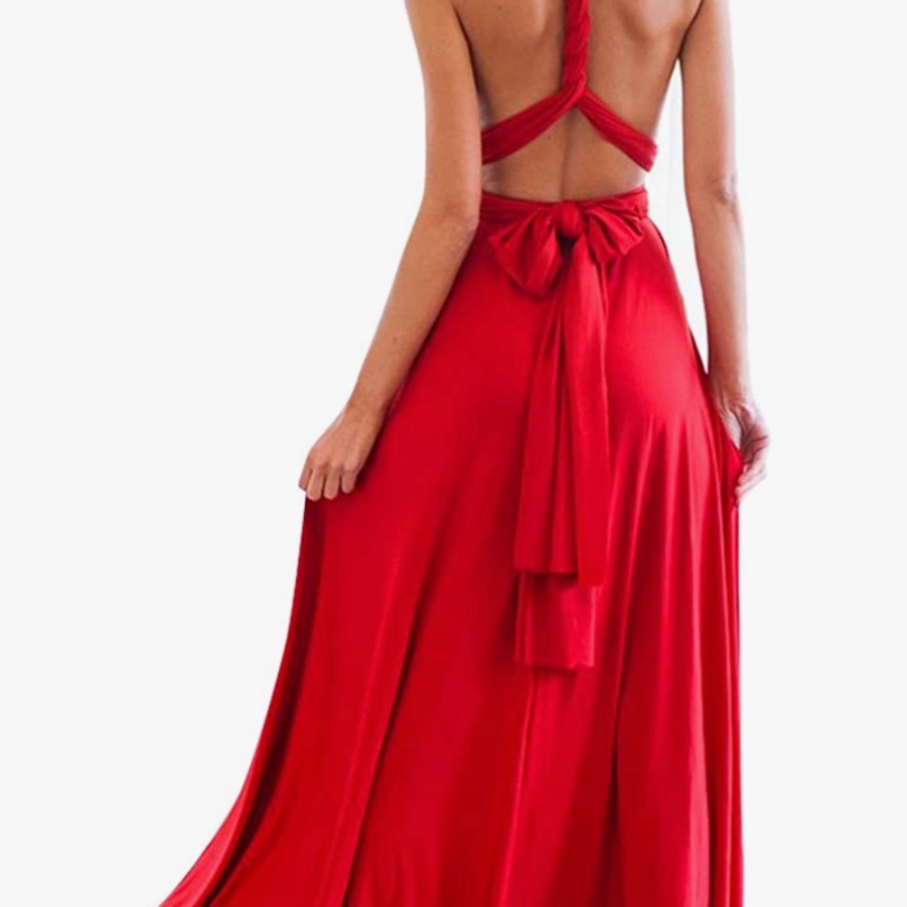 Women Transformer Convertible Bridesmaid Maxi Dress Multi-Way Wrap Evening Dress